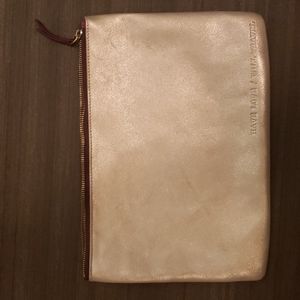 HOBO silver leather Italian pouch new.